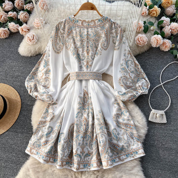 A line Long Sleeves Long Sleeves Holiday Dresses Autumn Beach Dress SD1265